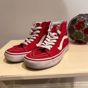Vans Red High Top W6.5/M5.0